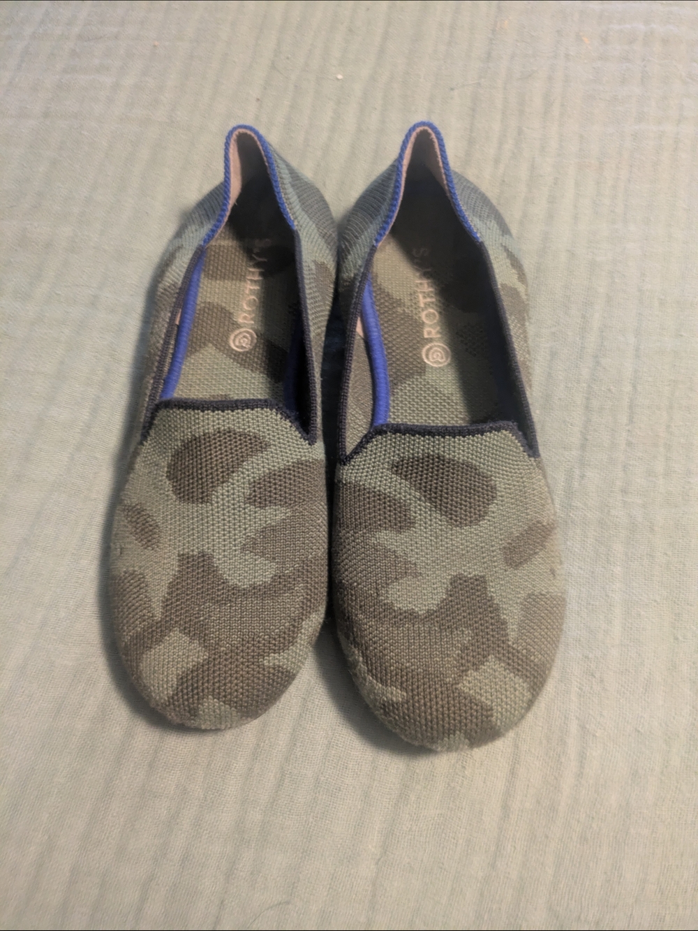 Rothy's Women's Slip-On Espadrilles in Gray Camo